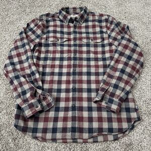 Fjallraven Red Skog Flannel Button Down Shirt Slim Fit Men’s Size XL